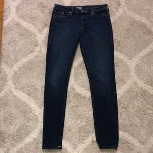 HALLE Mid Rise Super Skinny True Religion Jeans